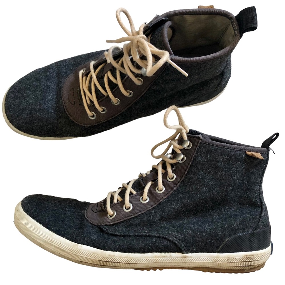 Keds Women’s Topkick Hightop Lace-up Ankle Boots Sneakers, Gray Size 7.5